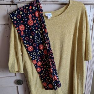 LULAROE Small Irma and OS Leggings Outfit